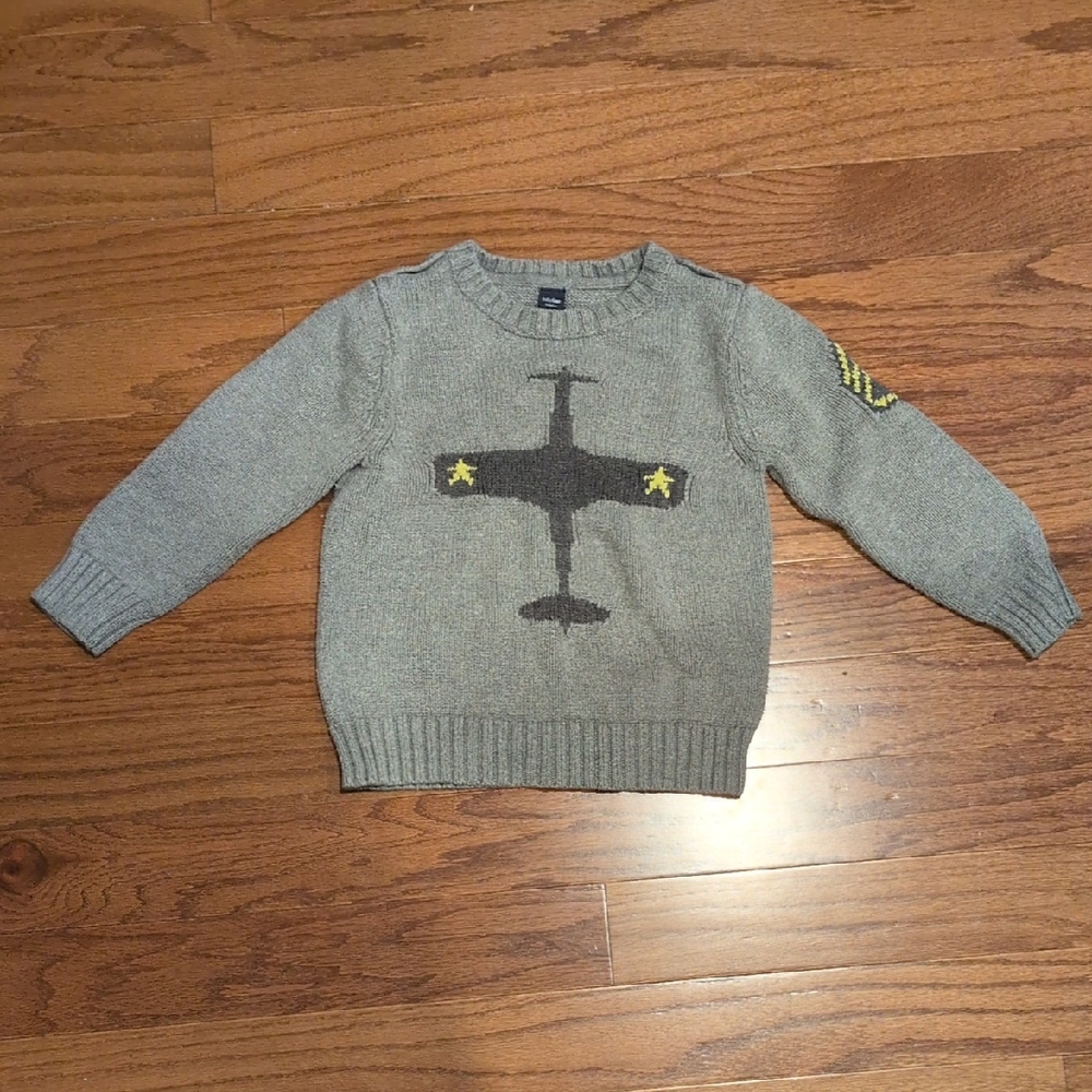 GAP Gray Airplane Knit Sweater